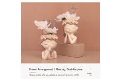 China Cute Girl Face Planter for Home Decor supplier