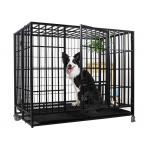 Horizontal Sliding Folding Dog Crate Stainless Steel