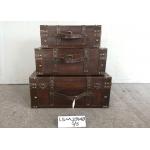 China Decorative Plywood Leather L46 Storage Chest Trunk for sale