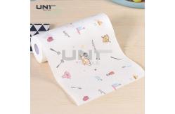 China Biodegradable Reusable Spunlace Nonwoven Fabric Bamboo Fiber Towel Cleaning Cloths Roll supplier