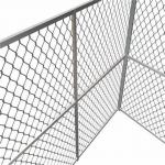 Rodent Proofing 3.0mm-4.00mm Cyclone Chain Wire Fencing With Top Barbed Wire for sale