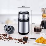 Blade Silver Portable Electric Coffee Grinder Detachable ABS Easy Operation