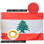 Republic of Lebanon Flag 90x150cm knitted polyester single reverse indoor outdoor national banner canvas header with grommets for sale