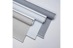 China See Through Waterproof Plain Polyester Sunscreen Fabric Outdoor Sunscreen Roller Blind supplier