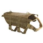 Army Green Adjustable Dog Harness 70cm Tactical Service Dog Vest for sale
