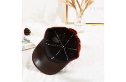China Custom 56CM Suede Embroidered Baseball Caps With PU Brim supplier
