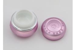 China Refillable Small Containers With Lids For Cosmetics Pink Embossed Logo supplier