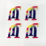 Shiny Silicone Heat Transfer Label 3D Silicone Patch For Sportswear for sale