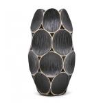 Luxury Polyresin Vase for Party Table Decor High Quality Creative Geometric Shape Black Flower/succulent Pots Round Modern for sale