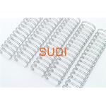 Twin Loop Coated Steel ODM 2:1 Pitch Metal Binding Coils for sale