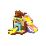 High Safety Kids Inflatable Jump House Mini Fat Bear Bouncy With Slide for sale