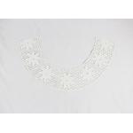 Water Soluble Lace Collar Applique With Milky Flower Hollow Dot Design For Neck for sale