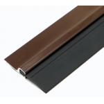 F Type Aluminium alloy base Soft Rubber Door Bottom Brush Strip Screw Fixation for sale