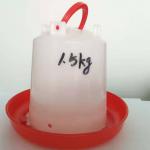 New Type Red Chicken Drinker With Leg Water Bucket Manual Poultry Feeder And Drinker Farming Equipment for sale