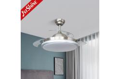 China LED Retractable Ceiling Fan Light 3 Speed Remote Control Modern supplier