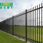 Easily Assembled Outdoor Residential Metal Fence Panel With Carbon Steel Post for sale
