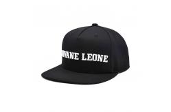 China Customized Logo Unisex Black Flat Hats With Adjustable Structured Crown supplier