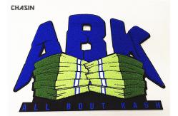 China Chenille Embroidered Iron On Patches Appliques For Jacket 's Back supplier