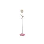 White Flower Shape Kids Playroom Furniture Wooden Coat Rack With Mirror for sale