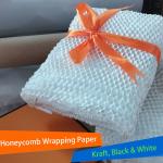 Eco Friendly 50CM*250M Honeycomb Wrapping Paper Mechanical Pulp for sale
