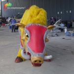 Snowproof Yellow Wild Boar Costume Animatronics For Two Adults for sale