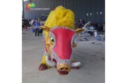 China Snowproof Yellow Wild Boar Costume Animatronics For Two Adults supplier