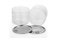 China Custom Clear Plastic Cylinder , Transparent PET Easy Open Tube Food Cans supplier