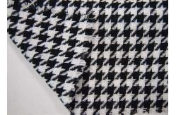 China Black And White Herringbone Fabric , Geometric Pattern Jacquard Fabric supplier