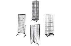 China Metal Black Wire Grid Display Racks Gridwall Panel Merchandise Hardware Display Stands supplier