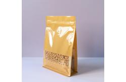 China Durable Kraft Paper Bags With Visible Window For Food Packaging Greaseproof Customizable supplier