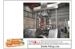 China Toothpaste Tube Filling And Sealing Machine Line With Circulation Vacuum Emulsifying Mixer supplier