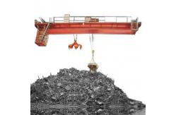 China Mobile Travelling Overhead Steel Plant Crane Remote Control Double Beam Grab Bucket supplier