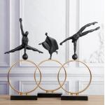 Custom Unique Gold Metal with Black Art Sports People Decorative Tabletop Crafts for sale