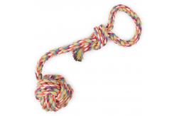 China Hand Pull Chew Long Tail Ball Toy Strong Cotton Rope Dog Toy supplier