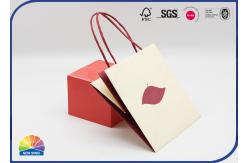 China Cube Shaped White Paper Present Bags With Handles Cookie Box Package supplier