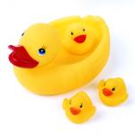 Phthalate Free Cute Baby Rubber Duck Decorated Floating For Baby Shower Water Resistant for sale