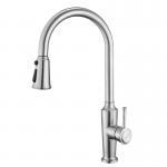 Spot Resist Kitchen Mixer Taps Brushed Nickel Pull Out Kitchen Faucet OEM ODM for sale