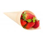 240mm Food Container Disposable Serving Cone Pine Wooden for chip for sale