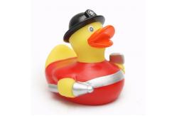 China Weighted Floating Fireman Character Rubber Ducks Cartoon Doctor Postman Design supplier