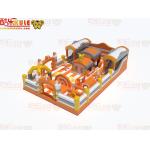 Inflatable Orange Yellow Style Jumping Castle With Slides Games for sale