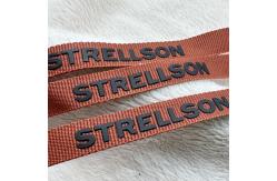 China Woven Label Tape Elastic Band With Printed Silicone Logo supplier