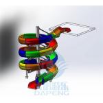 OEM ODM Body Spiral Swimming Pool Water Slide Single Open oxidation UV resistant for sale
