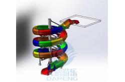 China OEM ODM Body Spiral Swimming Pool Water Slide Single Open oxidation UV resistant supplier
