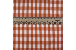China Woven 200gsm 40s Red Check And Stripe Fabrics Polyester Gingham Fabric supplier