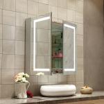 Quanlity Assurance Aluminium Medicine Cabinet with LED Light Bulb and Mirrored Decoration for sale