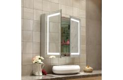 China Modern Wall Mounted Backlit Bathroom Mirror Cabinet With Touch Sensor supplier