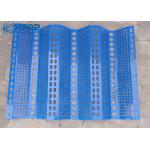 Dust Suppression Perforated Decorative Wire Grilles , Decorative Mesh Grilles Blue Color for sale