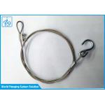 Sus304 Wire Rope Loop End And Hook Security Cable For Led Ceiling Down Lights for sale