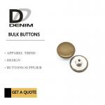 Antique Brass Denim Metal Buttons Bulk Fashion Snap Buttons For Clothing Jeans Trousers for sale
