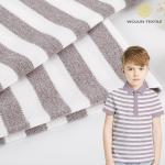 Hygroscopic Close To Body Striped Material Fabric For T Shirt Good Gloss for sale